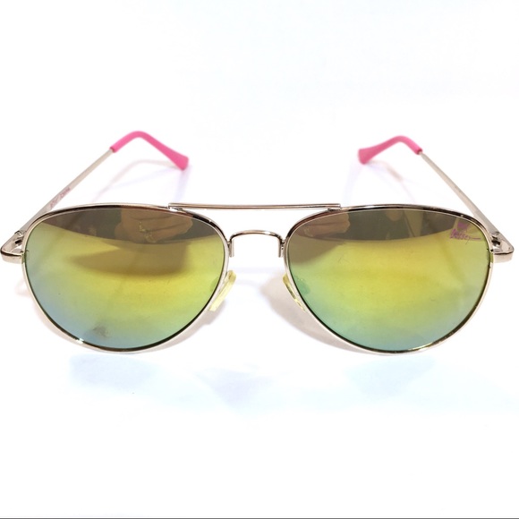 Betsey Johnson Accessories - Betsey Johnson AVIATOR Sunglasses Gold Tone